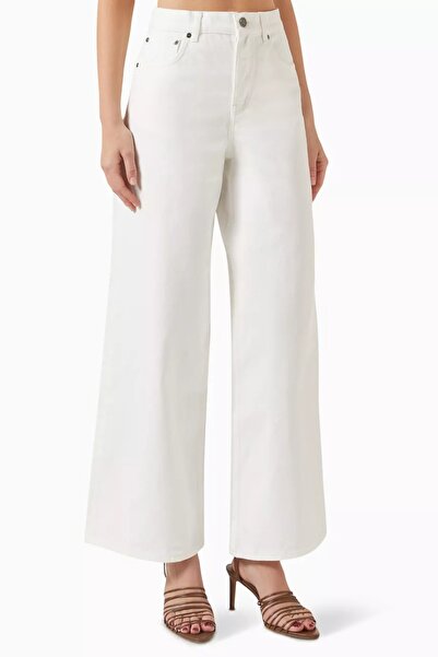 12storeez Organic Denim Wide Leg Jean, Relaxed Fit with Low Rise and Five Poc...