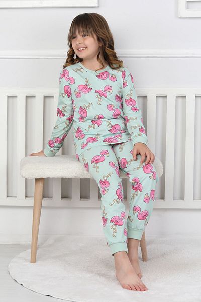 ZUZUNGA Set pijamale pentru fete cu modele de flamingo