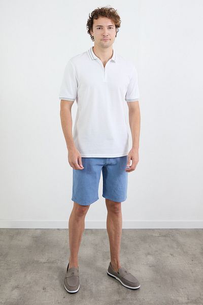 Fulla Moda Σορτς με λινό look με δεμένη μέση