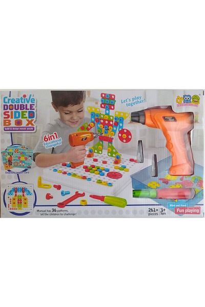 OEM Joc creativ de constructie cu bormasina pentru copii, Creative BOX. 3+ ani