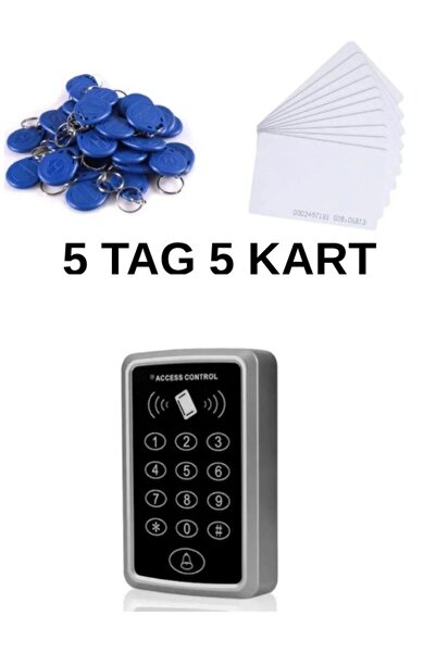 LANSAN Rfıd Şifreli Kapı Kilidi Kart Okuyucu Kartlı Geçiş Kontrol Sistemi-5pr...