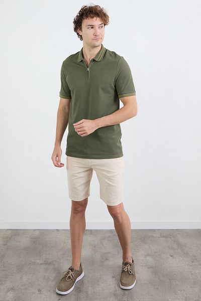 Fulla Moda Σορτς με λινό look με δεμένη μέση