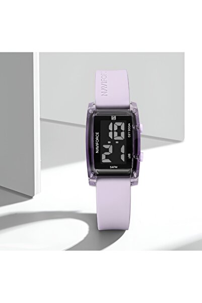 Naviforce Digital Sports Watch – 26mm LCD Display, Silicone Strap, 5ATM Waterproof, Date & Time Display