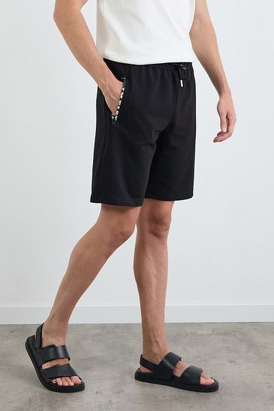 Fulla Moda Σορτς με φερμουάρ τσέπης με στάμπα I`m Fast