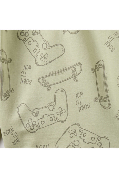 Juniors Game Print Shorts with Elasticated Drawstring