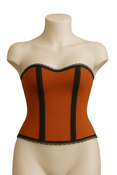bazaar-turkey all you need Orange Mi Emay 9155 F Frilly Sweaty Bustier