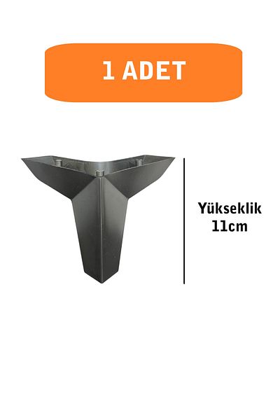 HOMDEP Sofa Armchair Tv Unit Console Upgrade Loft Model Plastic Leg 11 cm Black Color 1 Piece
