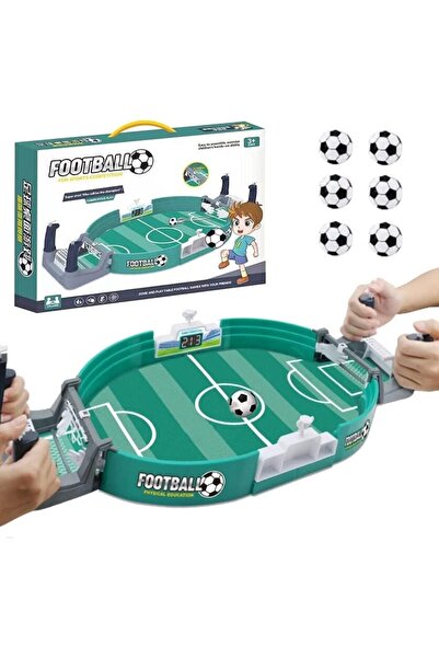 OEM Table Foosball Set, 1 Soccer Field, 6 Balls, 2 Control Handles, 2 Nets, 2 Barriers, Medium Dimension