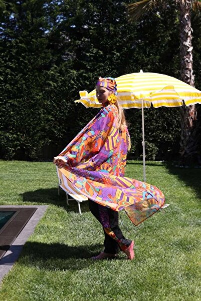 She Sea Firuze Renkli Şifon Kimono