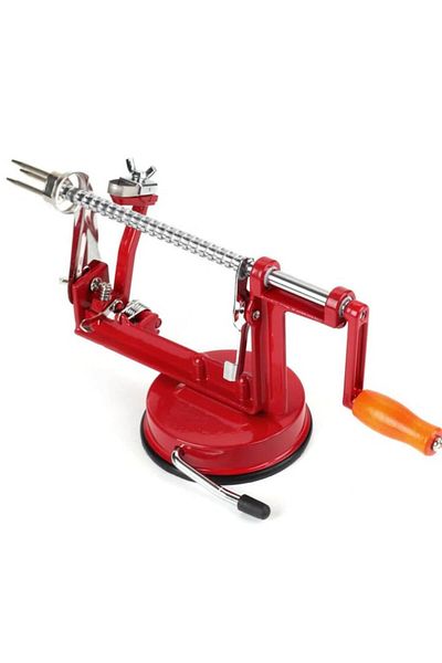 longziming 3-in-1 Apple Peeler, Longziming, Stainless Steel, Red, 30x13cm