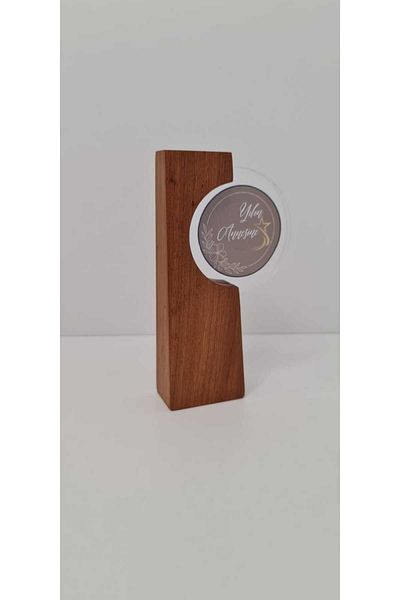 NO ON ATÖLYE Solid Handmade Ireko Wood Decorative Locket Frame (Frame Is Sent Empty)