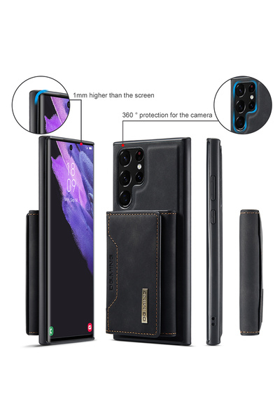 Shinytech Samsung Galaxy S23 Ultra Uyumlu Ayrılabilen Cüzdanlı Deri Telefon K...