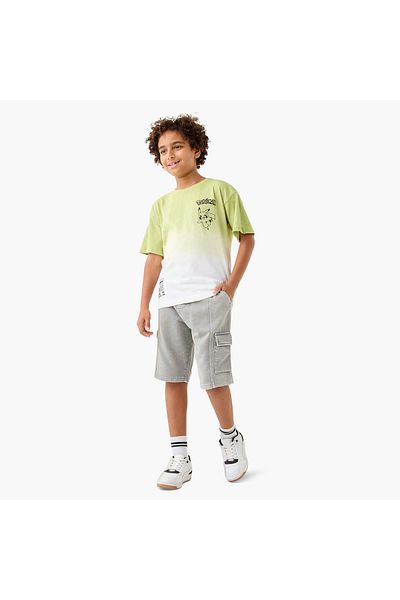 Juniors Textured Cargo Shorts with Drawstring Closure