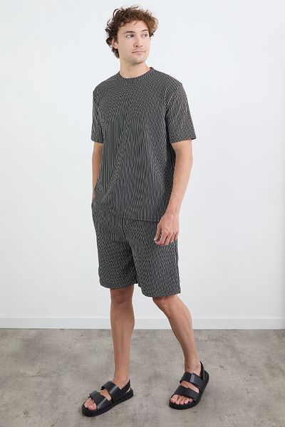 Fulla Moda Ριγέ σορτς με ελαστική μέση