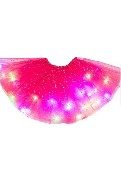 dalimag Fusta Luminoasa cu Lumini LED, Pentru Fetite, Rosu Incorporate, Model...