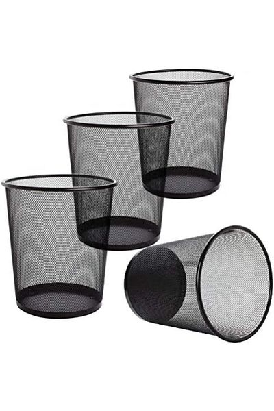 Generic 4 Pack Trash Can Mesh Round Open Top Wastebasket - 2.5 Gallon Recycling Bins Garbage Waste Baskets f