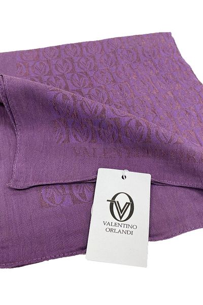 Valentino Orlandi Alia, eșarfă din lyocell jacquard - model de șah - 15 - violet