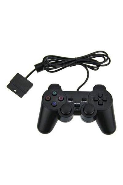DLC Wired PS2 Controller – Dual Vibration, Ergonomic Gamepad with 2 m Cable for PlayStation 2