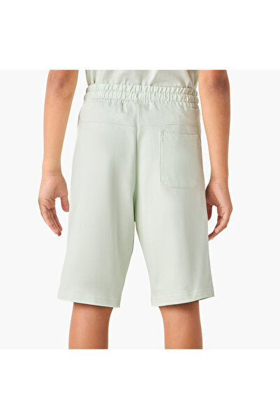 Juniors Solid Shorts with Drawstring Closure and Pockets