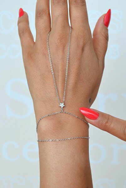 Sacce Scarves&Accessories Mini Yıldızlı Şahmeran Zarif İnce Tek Yıldız Detaylı Şahmeran