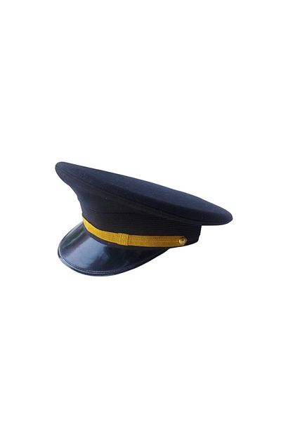 kho military design Mesdres Black Officer Hat (55-56-57 Numbers) Zero Product