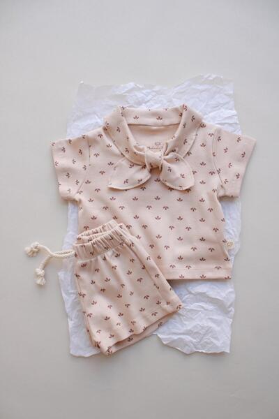 Oh La La Koala For Little Ones Yaprak Baskı Kaşkorse Yaka Bağlamalı Takım