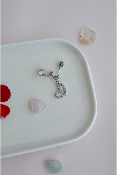 Sacce Scarves&Accessories Non-Hole Belly Button Ring Heart Model Heart Charmed Magnet Belly Piercing