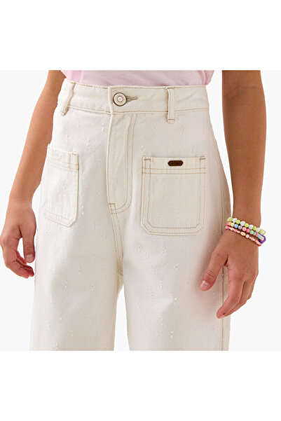 ELIGO Girls' Wide Leg Jeans