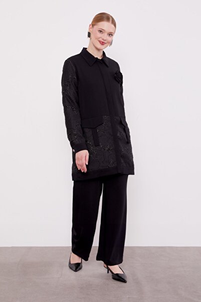 Levidor Garnili İkili Takım 100763 - Siyah