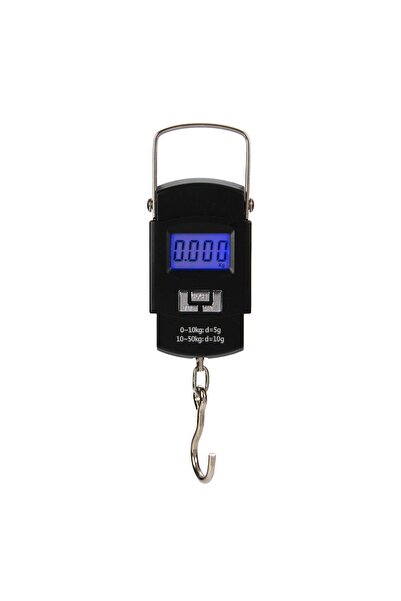 OEM Digital luggage scale 50kg, black, dimensions 115x57x22mm, LCD screen