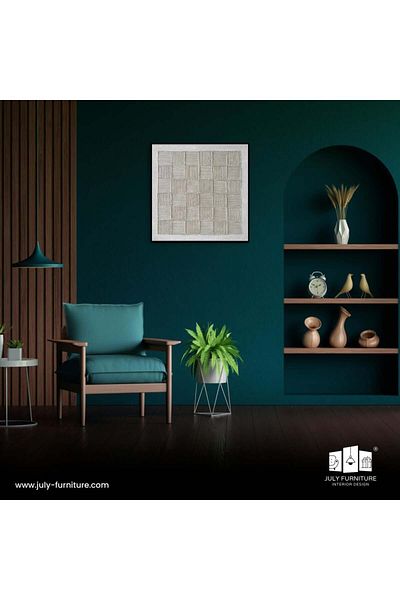 July furniture Gypsum wall decor, woven details