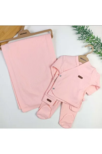 BYS BABY FASHION 100% Organic Cotton 7-Piece Baby Girl Hospital Discharge Set / Suitable for Four Seasons Use