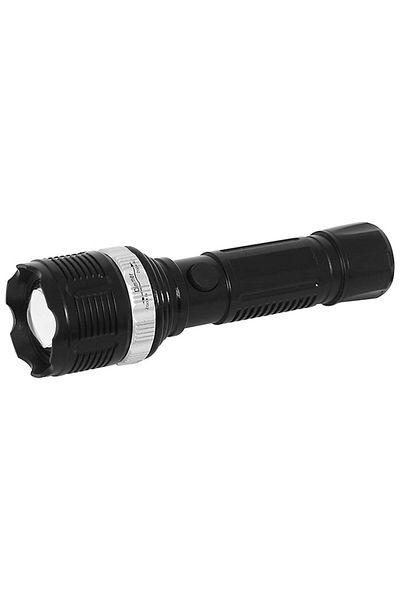 dalimag F 186 Plastic Flashlight, For Camping, LED Lighting, Zoom, Hanging, 23 cm, Matte Black, Dalima