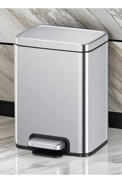 EKO MADISON 12L Pedal Trash Can – Brushed Stainless Steel, Soft-Close, Fingerprint-Resistant Bin