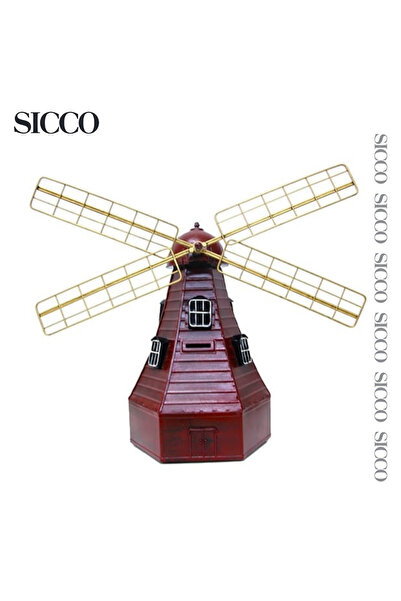 SİCCO حصالة نموذجية معدنية مزخرفة على شكل طاحونة هوائية، هدية عالية الجودة بط...