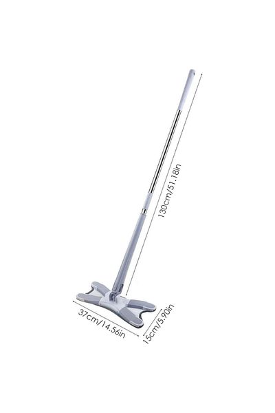 OEM Mop în formă de X, cu reglare telescopică și cap rotativ 360 de grade, alb