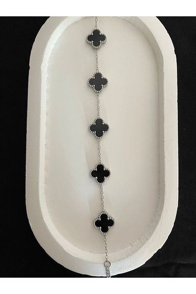 Luna Clover Steel Double Sided Bracelet