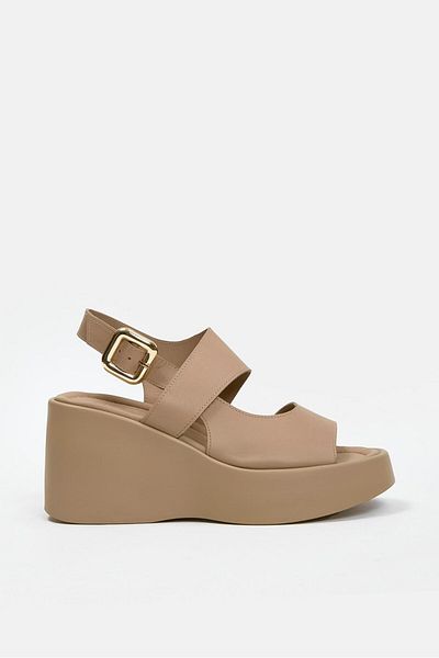 NILUFARR Silva Nude Genuine Leather Heeled Sandals