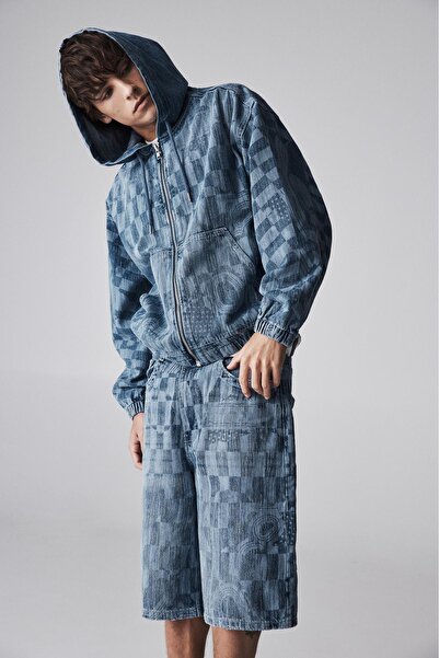 Pull & Bear Bráulio Amado skater denim bermuda