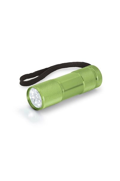 dalimag Lanterna din Aluminiu Pentru Camping cu 9 LED-uri si Manar, 9 cm, Verde, Dalimag