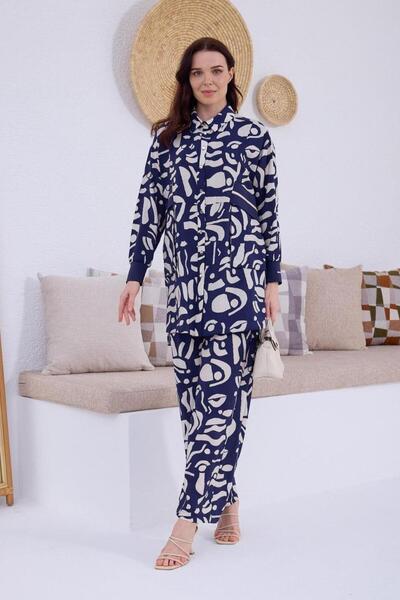Moodbasic Desenli Takım Mb24.652 - Lacivert