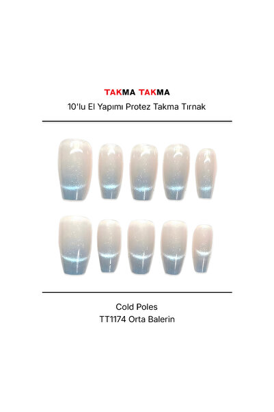 Takma Takma XS Beden 10'lu Mavi Orta Balerin TT1174 Tekrar Kullanılabilir Pro...