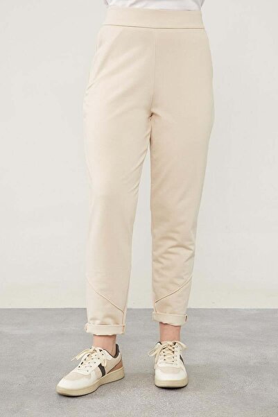 Levidor Pantolon Şerit Detaylı İkili Takım - Taş