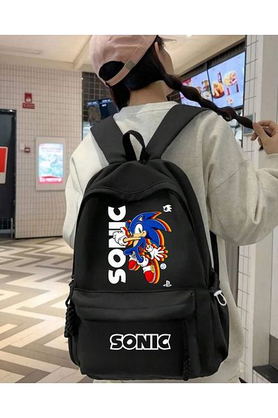 Touz Moda Sonic Printed School, Dershane, Course Backpack