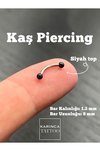 Karınca Piercing 8 ملم ثقب الحواجب باللون الأسود، حلق على شكل صدفة، Snug Daith Tragus Smiley Septum Forward Helix Cartilage