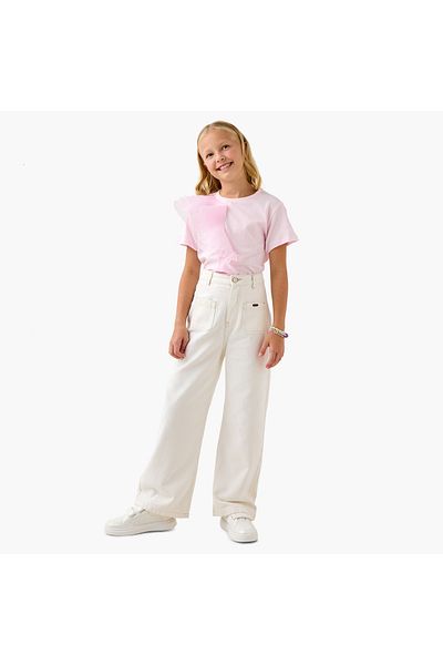 ELIGO Girls' Wide Leg Jeans
