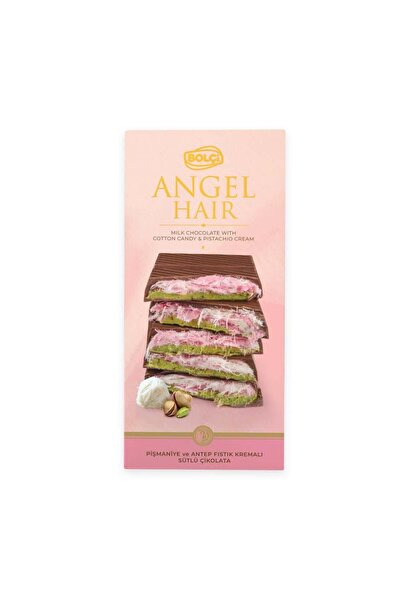 Bolçi Pişmaniyeli ve Antep Fıstık Kremalı Sütlü Angel Hair Çikolata 170g
