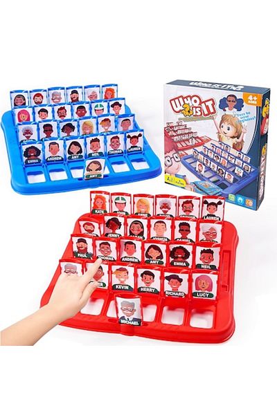 dalimag Who Is It Game: Guess Who for Kids and Adults, Set for 2 Players, Multicolor, 25.5x25.5x6cm