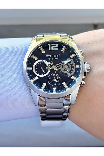 Ferrucci Men's Functions Active Metal Cord Wrist Watch