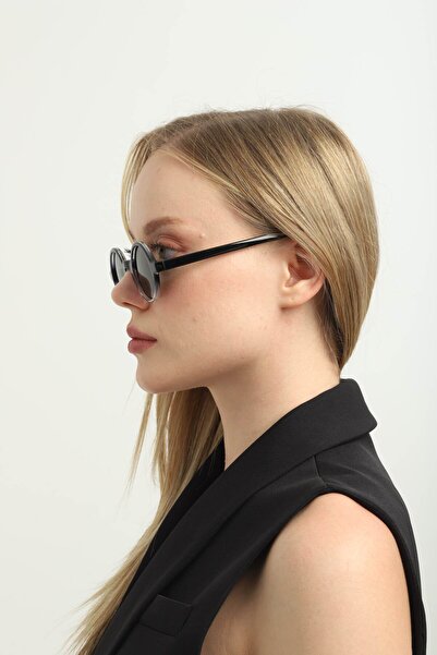 one two three One Two Three Polarized Sunglasses Black White